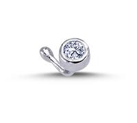 0,06 Carat Diamant Nasenpiercing 750'er 18 Karat Weißgold