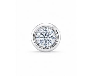 0,07 Carat Herren Diamant Solitär EinStein Ohrstecker 14 Karat Weißgold