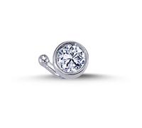 0,08 Carat Brillant-Schliff Diamant Nasenpiercing Piercing 750?er 18 Karat Weißgold