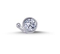 0,08 Carat Diamant Nasenpiercing 750'er 18 Karat Weißgold