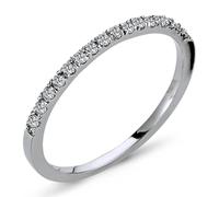 0,15 Carat Diamant halbrund Memoire Eternity Ring in 14 Karat Weißgold
