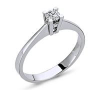0,15 Carat Diamant Solitär Antragsring 14 Karat Weißgold