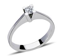 0,16 Carat Diamant Antragsring 14 Karat Weißgold