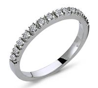 0,16 Carat Diamant halbrund Memoire Ring 14 Karat Weißgold