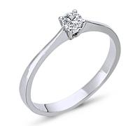 0,16 Carat Diamant Solitär Antragsring 14 Karat Weißgold