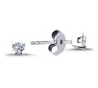 0,16 Carat Diamant Solitär Ohrringe 14 Karat Weißgold