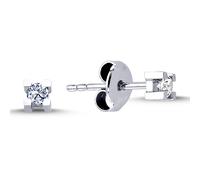 0,16 Carat Diamant Solitär Ohrringe 585`er 14 Karat Weißgold