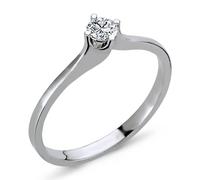 0,16 Carat Diamant Solitär Ring 14 Karat Weißgold
