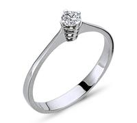 0,16 Carat Diamant Solitär Ring Antragsring 585´er Weißgold
