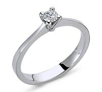 0,16 Carat Diamant Solitär Ring Meisterwerk 585´er Weißgold