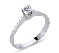 0,17 Carat Diamant Solitär Meisterwerk 14 Karat Weißgold