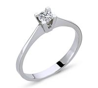 0,17 Carat Diamant Solitär Meisterwerk 14 Karat Weißgold