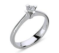 0,17 Carat Diamant Solitär Ring Antragsring 14 Karat Weißgold