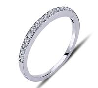 0,18 Carat Diamant halbrund Memoire Eternity Ring in 14 Karat Weißgold