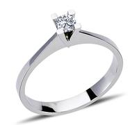 0,18 Carat Diamant Solitär Antragsring 14 Karat Weißgold