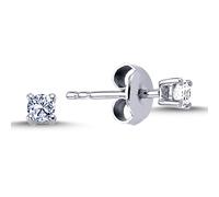 0,18 Carat Diamant Solitär Ohrringe 14 Karat Weißgold