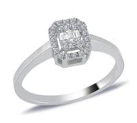0,19 Carat Diamantring mit Diamanten in Baguette-Schliff