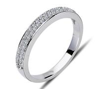 0,20 Carat Diamant halbrund Memoire Ring 14 Karat Weißgold