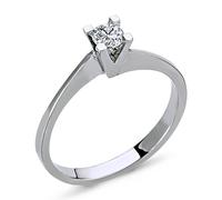 0,20 Carat Diamant Solitär Antragsring 14 Karat Weißgold