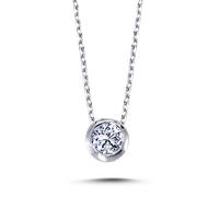 0,20 Carat Diamant Solitär Collier 14 Karat Weißgold