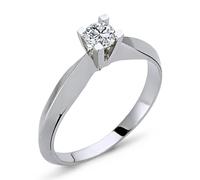 0,20 Carat Diamant Solitär Meisterwerk 14 Karat Weißgold