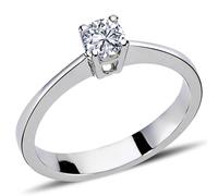 0,20 Carat Diamant Solitär Ring Antragsring 14 Karat Weißgold