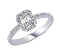 0,20 Carat Diamant Antragsring 8 Karat Weißgold