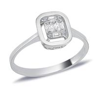 0,20 Carat Diamantring mit Diamanten in Baguette-Schliff