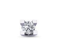 0,20 Carat Herren Diamant Solitär EinStein Ohrringe Ohrstecker in 585`er Weißgold
