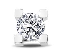 0,20 Carat Herren Diamant Solitär Ohrstecker in 585'er 14 Karat Weißgold