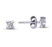 0,22 Carat Diamant Solitär Ohrringe 14 Karat Weißgold