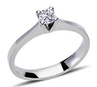 0,22 Carat Diamant Solitär Ring Antragsring 14 Karat Weißgold