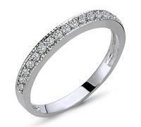 0,23 Carat Diamant halbrund Memoire Eternity Ring in 14 Karat Weißgold