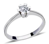 0,23 Carat Diamant Solitär Antragsring 14 Karat Weißgold