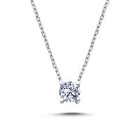 0,23 Carat Diamant Solitär Halskette 14 Karat Weißgold