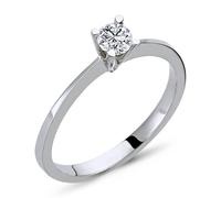 0,23 Carat Diamant Solitär Meisterwerk 14 Karat Weißgold