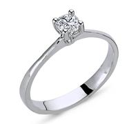 0,23 Carat Solitär Diamant Ring 14 Karat Weißgold