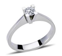 0,24 Carat Diamant Antragsring 14 Karat Weißgold