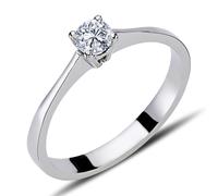 0,24 Carat Diamant Antragsring 14 Karat Weißgold