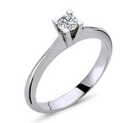 0,24 Carat Diamant Meisterwerk Antragsring Damenring 14 Karat Weißgold