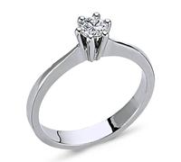 0,24 Carat Diamant Solitär Antragsring 14 Karat Weißgold