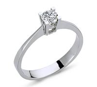 0,24 Carat Diamant Solitär Meisterwerk 14 Karat Weißgold