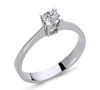 0,24 Carat Diamant Solitär Meisterwerk 14 Karat Weißgold