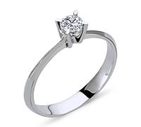 0,24 Carat Diamant Solitär Ring Meisterwerk 14 Karat Weißgold