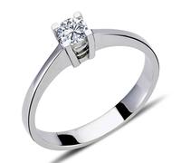 0,24 Carat Solitär Diamant Ring Meisterstück in 14 Karat Weißgold