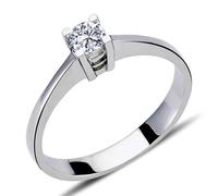 0,24 Carat Solitär Diamant Ring Meisterwerk 14 Karat Weißgold