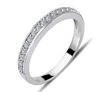 Vorsteckring Diamant halbrund Memoire Ring 14 Karat Weißgold
