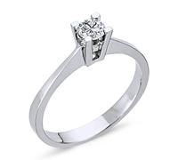 0,25 Carat Diamant Solitär Antragsring 14 Karat Weißgold