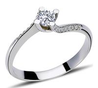 0,25 Carat Diamant Solitär Ring Antragsring 14 Karat Weißgold