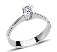 0,25 Carat Diamant Solitär Ring Antragsring 14 Karat Weißgold